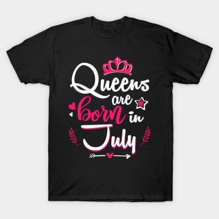 Women Queens Are Born In July T-Shirt
